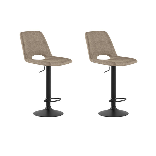 Set 2 Sgabelli Alex 45x52x88,5/103,5 cm con Alzata a GAS in Tessuto Easy-Clean Beige prezzo