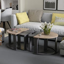 Set tavolini da salotto Antella nero e noce