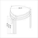 Set 3 tavolini da salotto Lenny bianco antracite noce