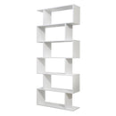 Libreria Moderna 6 Ripiani 80x192x25 cm in Legno Melaminico Bianco Opaco