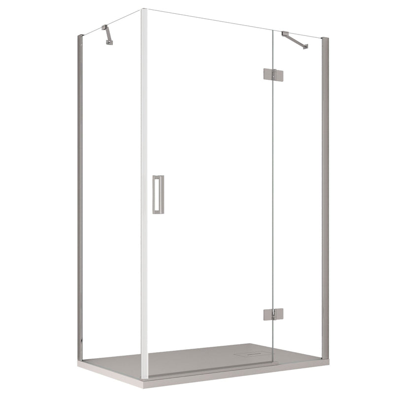 Box Doccia Angolare 1 Anta Battente in Cristallo Trasparente 8mm H195 Bonussi Ilenia Varie Misure