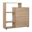 Scarpiera Salvaspazio 20 Paia da Ingresso in Legno Libreria 101.5x25.5x98 cm 