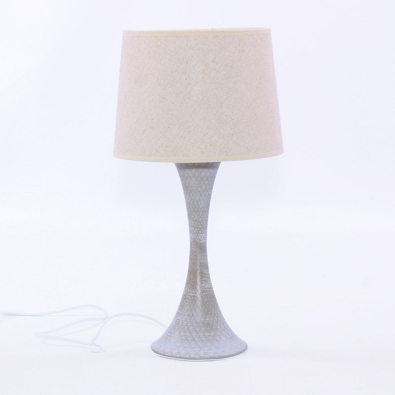 Lampada da Tavolo Ø25xH47 cm in Metallo Grigio