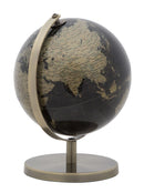 Mappamondo Bronzo Ø20x28 cm Plastica e Ferro Nero e Oro