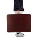 Tavolo Campeggio Picnic con Maniglia Effetto Legno 60x80x68cm Pieghevole Esterni