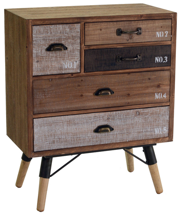 sconto Commode 5 Tiroirs Rectangulaire en Bois Adami Belfort