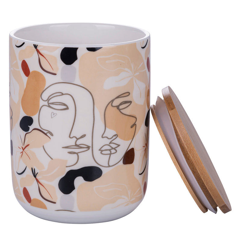 Set 2 Barattoli 750 ml in Bone China VdE Tivoli 1996 Face to grey 