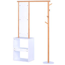 Appendiabiti con Specchio in Bambù 100x34x164 cm  Wildhall