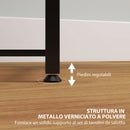 Mobile Toeletta con Specchio con Cassetto e Sgabello Imbottito in MDF Bianco   