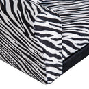 Cuccia Divano per Cani e Gatti con Cuscino Stampa Zebra 66x44x30 cm 