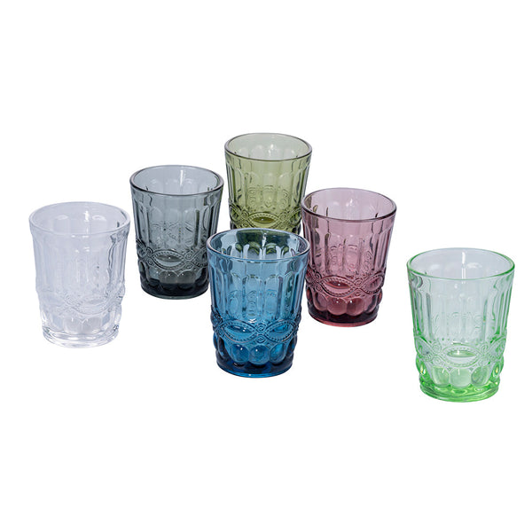 Set 6 Verres Acqua Nobilis en Verre Villa d'Este Home Tivoli 6 Couleurs Différentes online