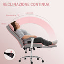 Sedia da Ufficio Ergonomica Rinforzata con Braccioli Regolabili Poggiapiedi e Poggiatesta in PU Rosa      
