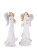 Set 2 Statuine Angeli 22 cm in Resina