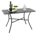 Tavolo da Giardino 120x70x71 cm in Acciaio Grigio Opaco Seconda Scelta