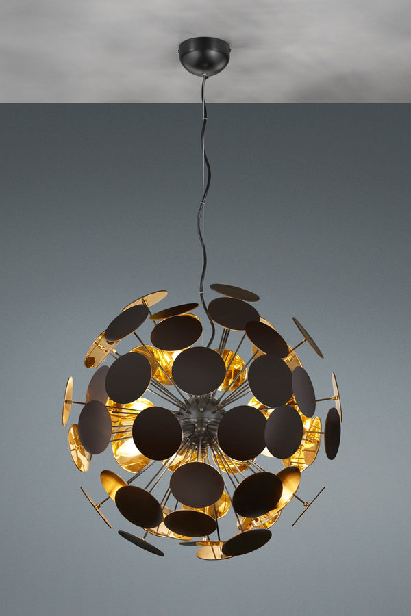 prezzo Suspension d'intérieur E14 en métal noir mat