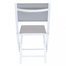 Sedia da Giardino Georgia Pieghevole 58x46x85 h cm in Textilene Bianco