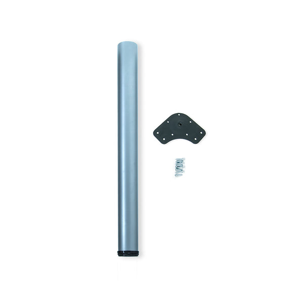 Pieds de table Ø60 mm en acier peint aluminium Emuca sconto