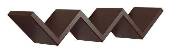 prezzo Etagère murale bibliothèque Zigzag 56x15,5 cm en bois de fibre de foudre Wengè