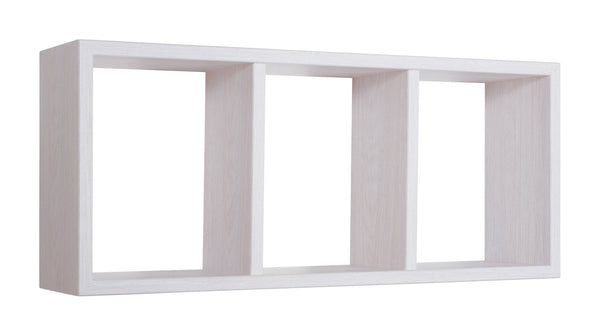 prezzo Etagère rectangulaire 3 compartiments muraux 70x30x15,5 cm en panneaux de fibres de bois de chêne impérial Tristano
