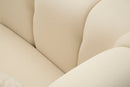 Poltrona Alma Crema con Cuscino 81x97x71 cm in Legno e Poliestere      