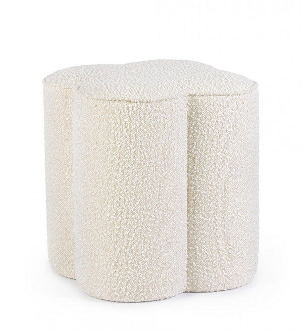 Pouf 40x40x45 cm Cointa en Bouclé Naturel prezzo