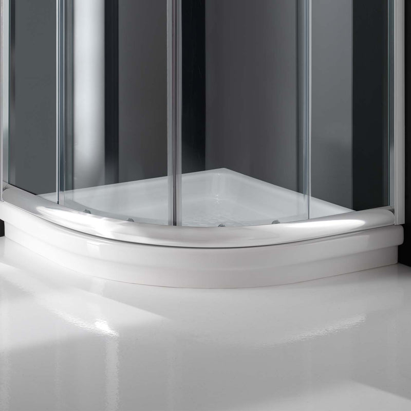 Box Doccia Semicircolare 2 Ante Scorrevoli In Cristallo Trasparente 6mm Fosterberg Aarhus Varie Misure