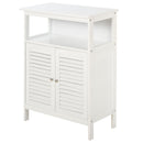 Mobiletto Bagno 2 Ripiani 2 Ante 60x30x81,6 cm in MDF  Bianco