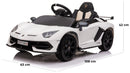 Macchina Elettrica per Bambini 12V con Licenza Lamborghini Aventador Bianca