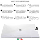 Piatto Doccia in Pietra Bonussi Ardesia Stone Central Bianco Varie Misure