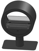 Camino a Bioetanolo da Pavimento 72,5x100x37,5 cm Incyrcle 2Side Stand Nero con Vetro