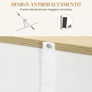 Credenza Cucina 105x30x81,5 cm con 2 Ante Ripiano Regolabile 2 Cassetti e 3 Scomparti Aperti in Truciolato e MDF Bianco      