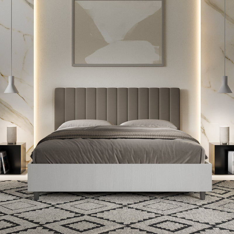 Letto Matrimoniale Kaia Cappuccino Varie Misure