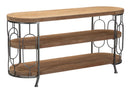 Porta Tv New Mexico 121x40x61,5 cm in Ferro e MDF Marrone e Grigio