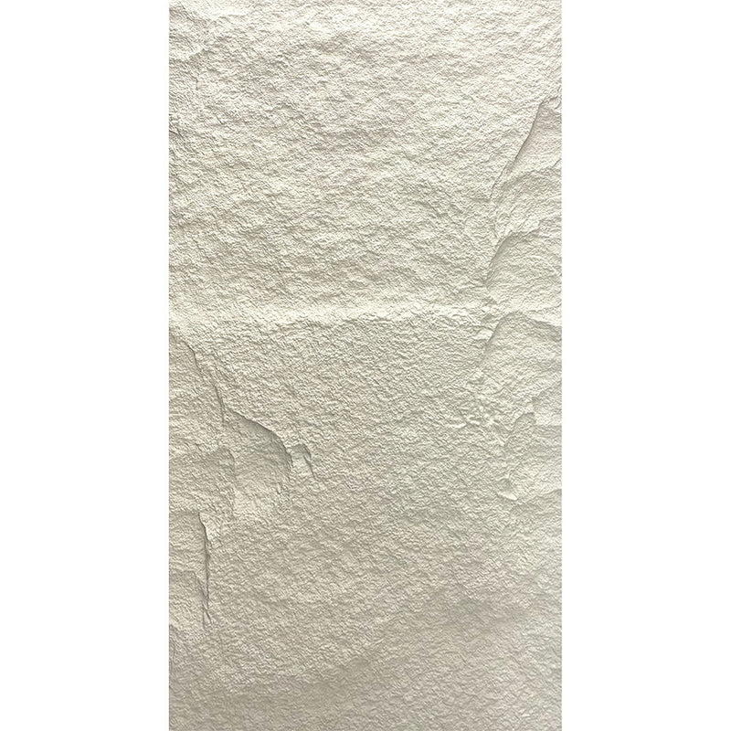 Set 10 Pannelli Decorativi Area 7,2 mq 120x60x3 cm Rivestimento Murale Effetto Pietra Naturale 3D in PU Bianco Leccese