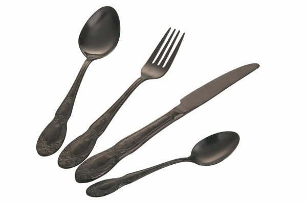 Service de Couverts 24 pièces en Acier Noir Satiné VdE Tivoli 1996 Pays des Merveilles online