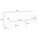 Divano Letto 192x75x76 cm in Tessuto Grigio