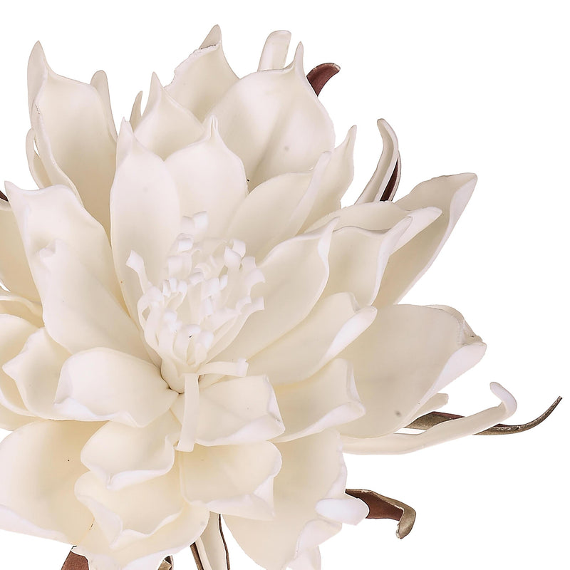 Set 2 Fiori di Ninfea Artificiali Altezza 108 cm Bianco