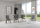 Sedia 52x52x87 cm Trudy gambe quercia in Similpelle Grigio