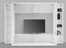 Parete Attrezzata Soggiorno 260x30x180 cm Maruska n°3 Bianco Lucido 