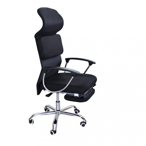 Fauteuil de bureau Haley 59x63x118/128 h cm en polyuréthane noir acquista