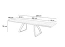 Tavolo Allungabile 200/300x100x76 cm in Rovere Termocotto Bridge  Naturale