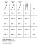 Scala Appoggio in Legno 12 Gradini H300 cm Laccato Bianco