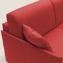 Divano Letto 2 Posti 149x90x96 cm in Tessuto Rosso