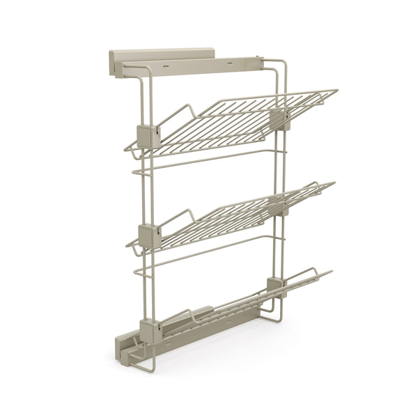 Étagère à chaussures côté gauche pour armoires en acier gris pierre Emuca Hack prezzo