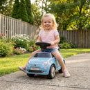 Macchina Cavalcabile per Bambini 12-36 Mesi Licenza Fiat 61x28x38,3 cm con Musica e Clacson in PP Blu      