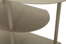 Comodino Saturno Tortora 49,5x27,5x49,5 cm in Metallo Grigio tortora      