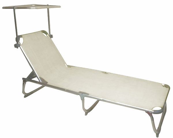 sconto Bain de soleil de jardin en aluminium beige Soriani