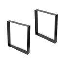 Set Gambe da Tavolo Square Rettangolari H720 Verniciato Nero Acciaio Emuca