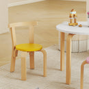 Set Tavolo e 4 Sedie per Bambini 3-8 Anni con Bordi Arrotondati in Legno Multicolore      