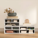 Mobile Porta Stampante con 3 Ripiani a 2 Livelli 47x40x22,5 cm in Truciolato Bianco     